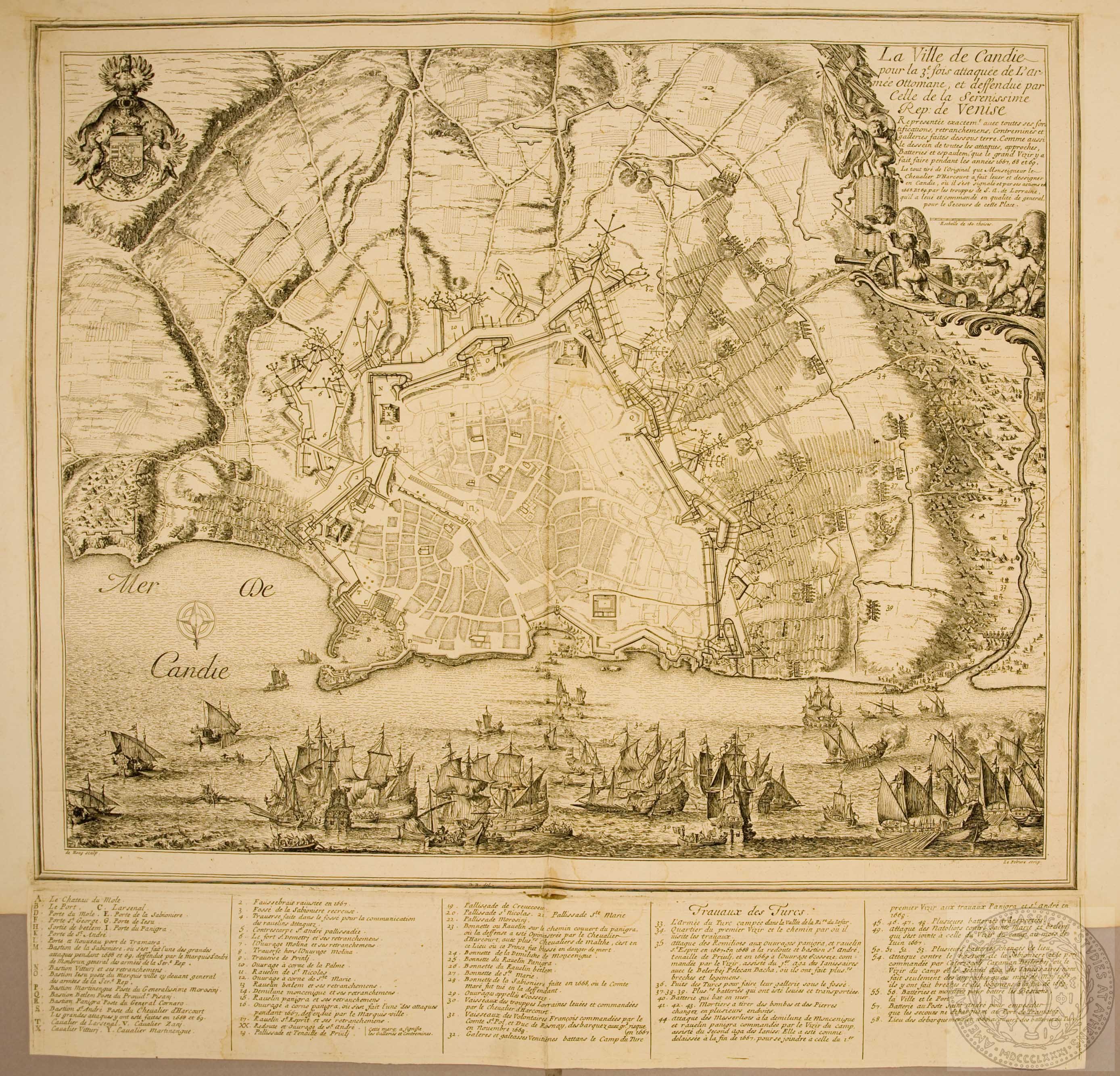 La ville de Candie pour la 3e fois attaquee de l' armee ottomane et deffendue par celle de la Serenissime Rep. de Venise….